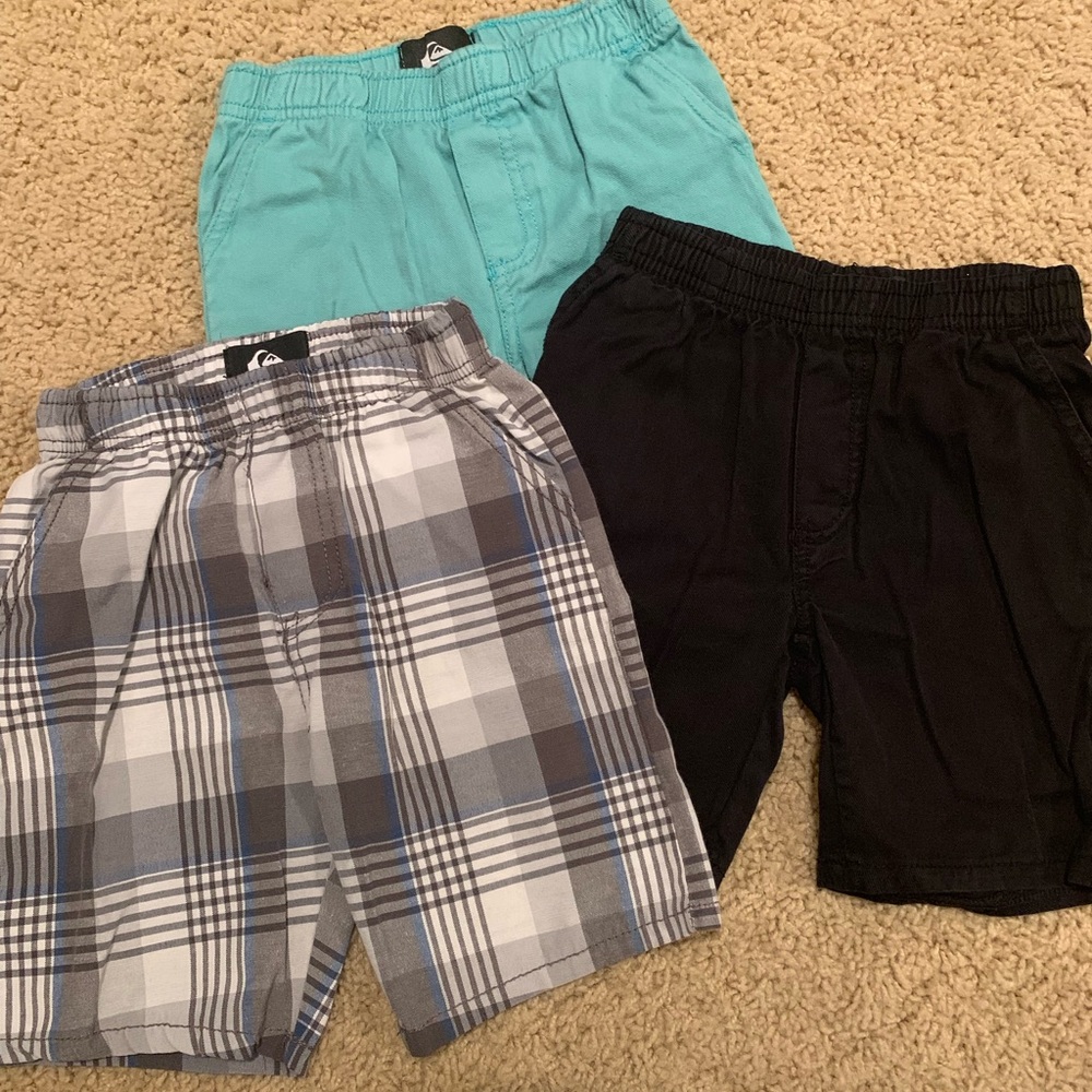 Three pair of Quicksilver shorts, size 3T